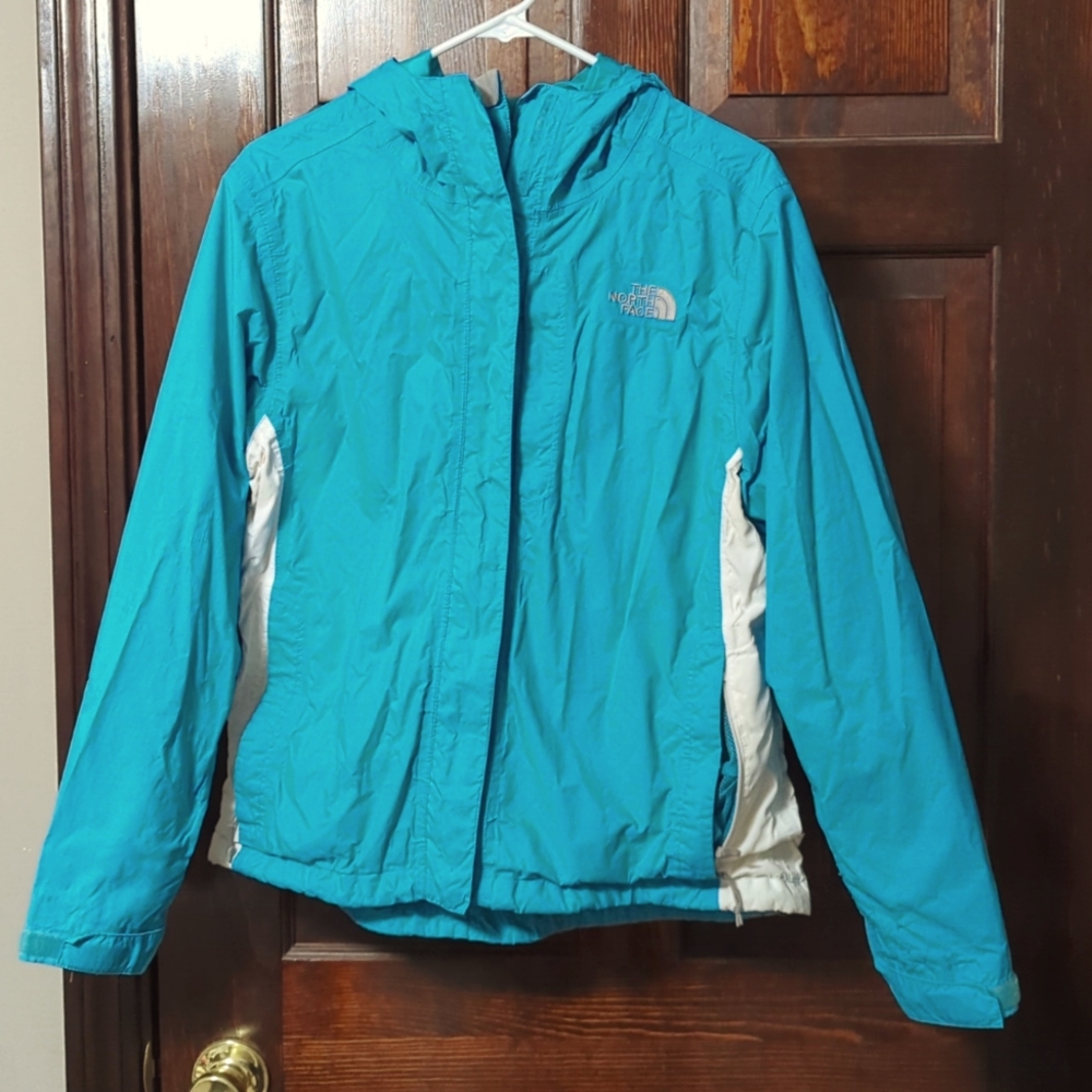 The North Face teal Medium women's wind and rain jacket